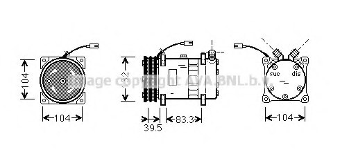 PRASCO UVAK042 Compressor, air conditioning